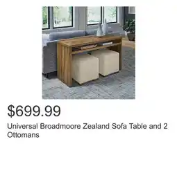 Costco Universal Broadmoore Zealand Sofa Table and 2 Ottomans offer