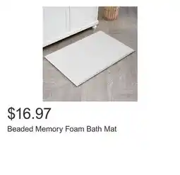 Costco Beaded Memory Foam Bath Mat offer