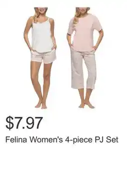 Costco Felina Women's 4-piece PJ Set offer