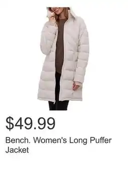 Costco Bench. Women's Long Puffer Jacket offer