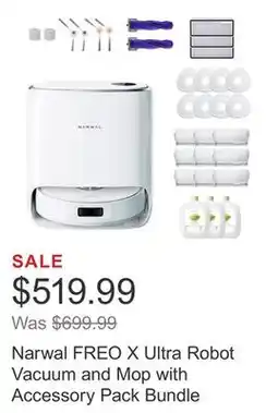 Costco Narwal FREO X Ultra Robot Vacuum and Mop with Accessory Pack Bundle offer