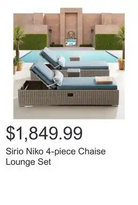Costco Sirio Niko 4-piece Chaise Lounge Set offer