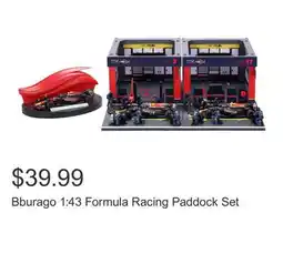 Costco Bburago 1:43 Formula Racing Paddock Set offer