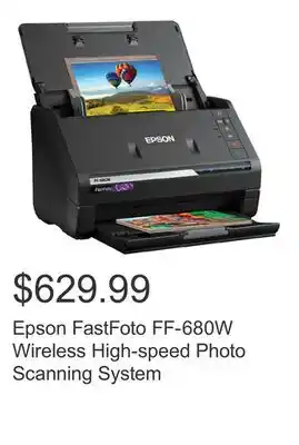 Costco Epson FastFoto FF-680W Wireless High-speed Photo Scanning System offer