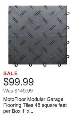 Costco MotoFloor Modular Garage Flooring Tiles 48 square feet per Box 1' x 1' Tiles offer