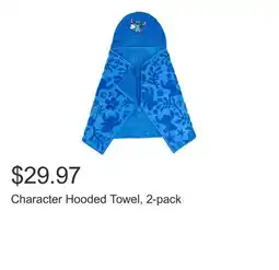 Costco Character Hooded Towel, 2-pack offer