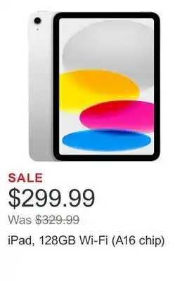 Costco iPad, 128GB Wi-Fi (A16 chip) offer