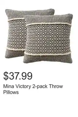 Costco Mina Victory 2-pack Throw Pillows offer