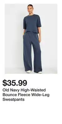 Old Navy Old Navy High-Waisted Bounce Fleece Wide-Leg Sweatpants offer
