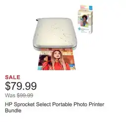 Costco HP Sprocket Select Portable Photo Printer Bundle offer