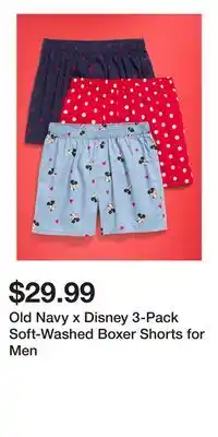 Old Navy Old Navy x Disney 3-Pack Soft-Washed Boxer Shorts for Men offer