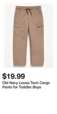 Old Navy Old Navy Loose Tech Cargo Pants for Toddler Boys offer