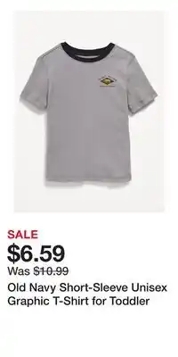 Old Navy Old Navy Short-Sleeve Unisex Graphic T-Shirt for Toddler offer