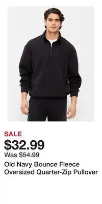 Old Navy Old Navy Bounce Fleece Oversized Quarter-Zip Pullover offer