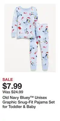 Old Navy Old Navy Bluey Unisex Graphic Snug-Fit Pajama Set for Toddler & Baby offer