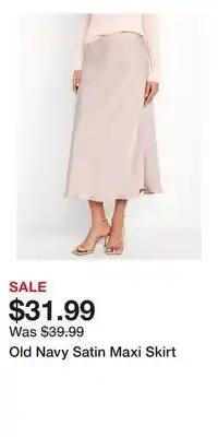 Old Navy Old Navy Satin Maxi Skirt offer