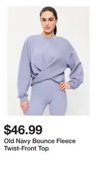 Old Navy Old Navy Bounce Fleece Twist-Front Top offer