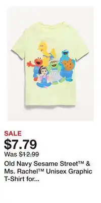 Old Navy Old Navy Sesame Street & Ms. Rachel Unisex Graphic T-Shirt for Toddler offer