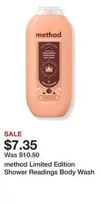 Ulta Beauty method Limited Edition Shower Readings Body Wash offer