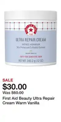Ulta Beauty First Aid Beauty Ultra Repair Cream Warm Vanilla offer