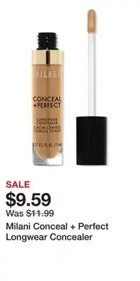 Ulta Beauty Milani Conceal + Perfect Longwear Concealer offer