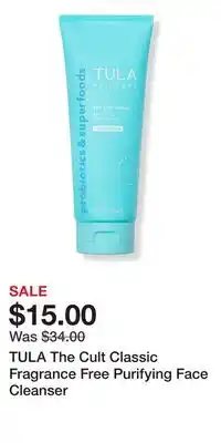 Ulta Beauty TULA The Cult Classic Fragrance Free Purifying Face Cleanser offer