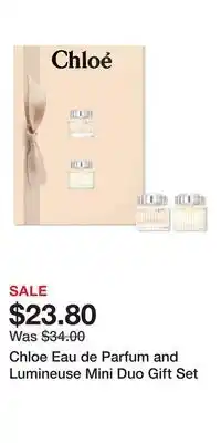 Ulta Beauty Chloe Eau de Parfum and Lumineuse Mini Duo Gift Set offer
