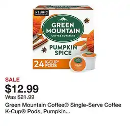 Office Depot Green Mountain Coffee Single-Serve Coffee K-Cup Pods, Pumpkin Spice, Carton Of 24 offer