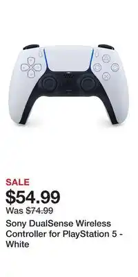 Game Stop Sony DualSense Wireless Controller for PlayStation 5 - White offer