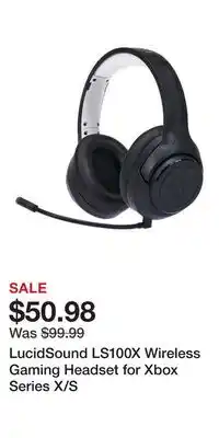 Game Stop LucidSound LS100X Wireless Gaming Headset for Xbox Series X/S offer