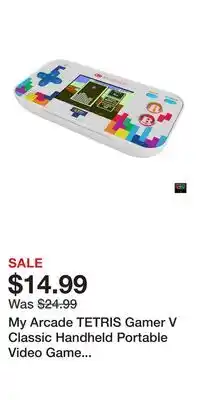 Game Stop My Arcade TETRIS Gamer V Classic Handheld Portable Video Game System with 201 Games offer