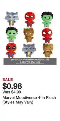 Game Stop Marvel Moodiverse 4-in Plush (Styles May Vary) offer