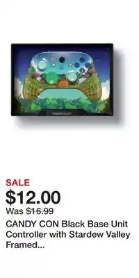 Game Stop CANDY CON Black Base Unit Controller with Stardew Valley Framed Edition GameStop Exclusive offer