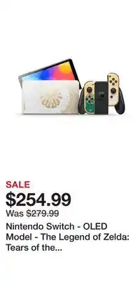 Game Stop Nintendo Switch - OLED Model - The Legend of Zelda: Tears of the Kingdom Edition offer