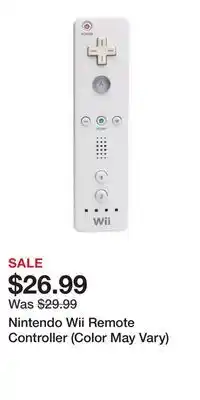 Game Stop Nintendo Wii Remote Controller (Color May Vary) offer