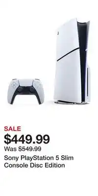Game Stop Sony PlayStation 5 Slim Console Disc Edition offer
