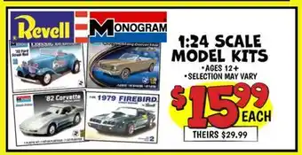 Ollie's Revell MONOGRAM 1: 24 SCALE-- MODEL KITS offer
