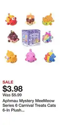 Game Stop Aphmau Mystery MeeMeow Series 6 Carnival Treats Cats 6-In Plush (Styles May Vary) offer