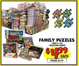 Ollie's 750 PC. PC. 1000 780 FAMILY PUZZLES offer