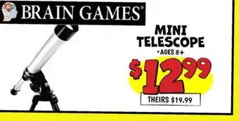 Ollie's BRAIN GAMES MINI TELESCOPE offer
