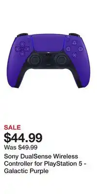 Game Stop Sony DualSense Wireless Controller for PlayStation 5 - Galactic Purple offer