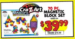 Ollie's 70 PC. MAGNETIC- BLOCK SET offer