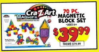 Ollie's 70 PC. MAGNETIC- BLOCK SET offer