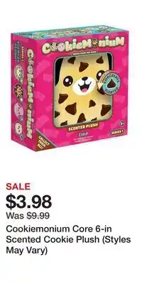 Game Stop Cookiemonium Core 6-in Scented Cookie Plush (Styles May Vary) offer