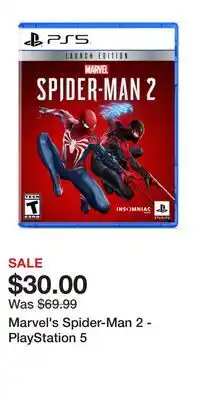 Game Stop Marvel's Spider-Man 2 - PlayStation 5 offer