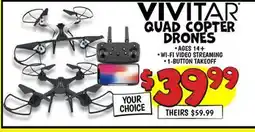 Ollie's VIVITAR QUAD COPTER DRONES offer
