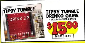 Ollie's TIPSY TUMBLE DRINKO GAME offer