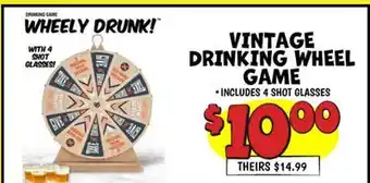 Ollie's VINTAGE DRINKING WHEEL GAME offer