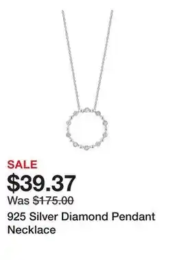 Belk 925 Silver Diamond Pendant Necklace offer