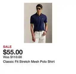 Belk Classic Fit Stretch Mesh Polo Shirt offer